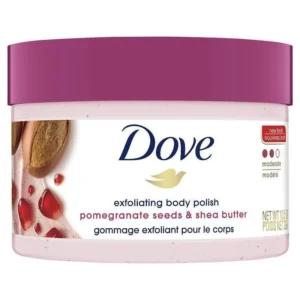 dove exfoliating body polish pomegranate and shea butter 298g
