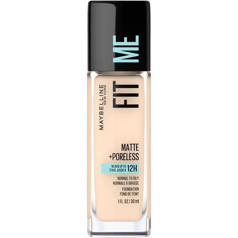maybelline fit me matte & poreless mattifying liquid foundation fair ivory 105 maybelline fit me matte & poreless mattifying liquid foundation fair ivory 105