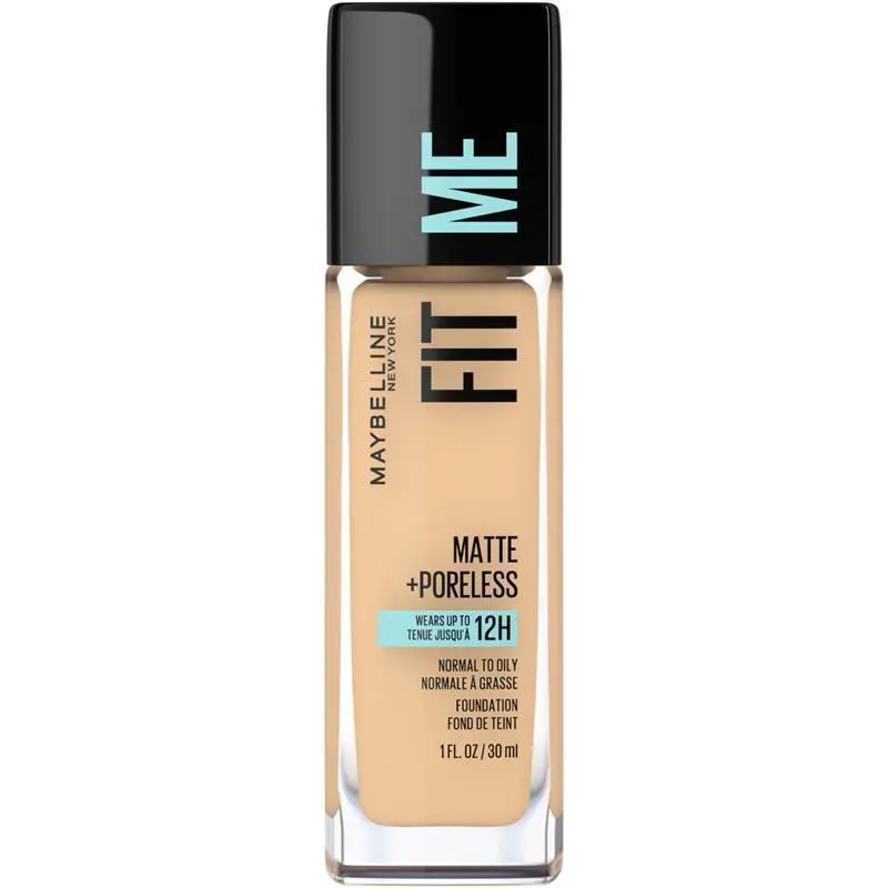 maybelline fit me matte & poreless mattifying liquid foundation warm nude 128 maybelline fit me matte & poreless mattifying liquid foundation warm nude 128