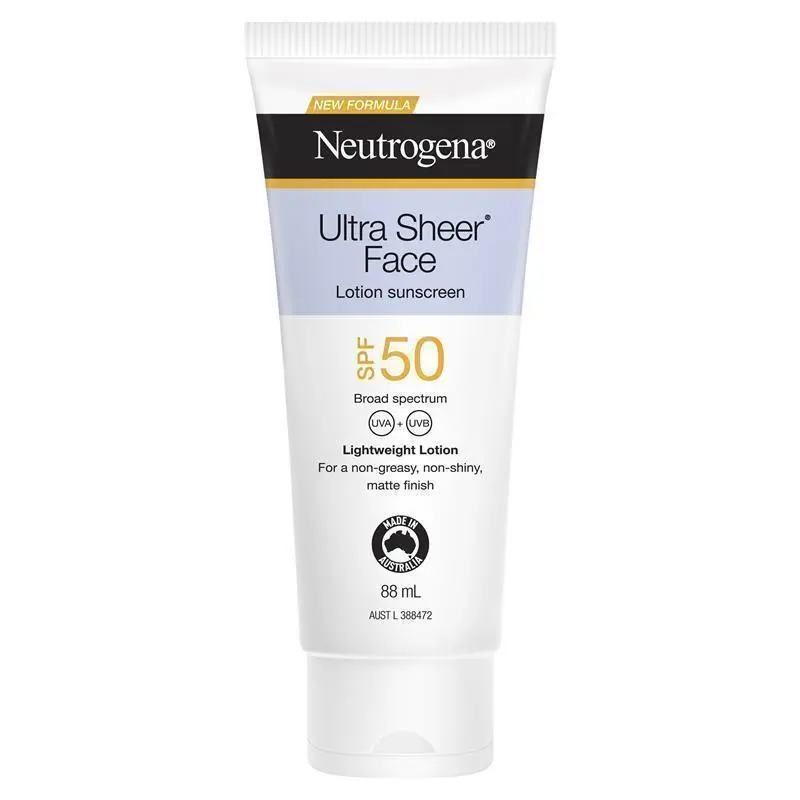 neutrogena ultra sheer face lotion sunscreen spf 50 88ml neutrogena ultra sheer face lotion sunscreen spf 50 88ml