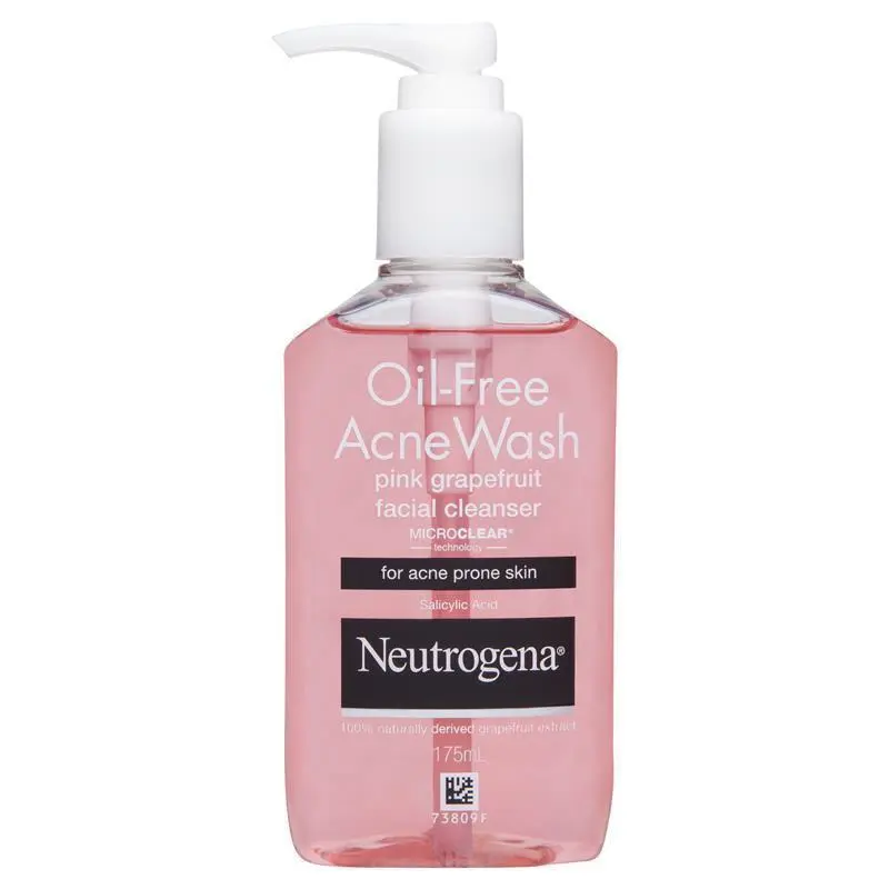 neutrogena oil free acne wash pink grapefruit facial cleanser 175ml neutrogena oil free acne wash pink grapefruit facial cleanser 175ml