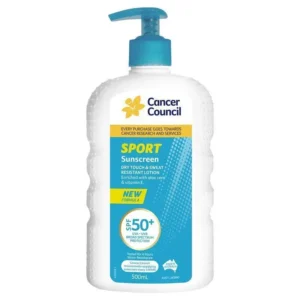 cancer council spf 50 sport dry touch & sweat resistant 500m